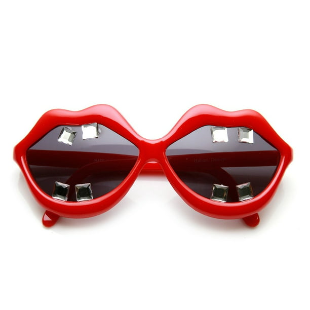 USA Location Details about   Lip Shaped Mouth Sunglasses red
